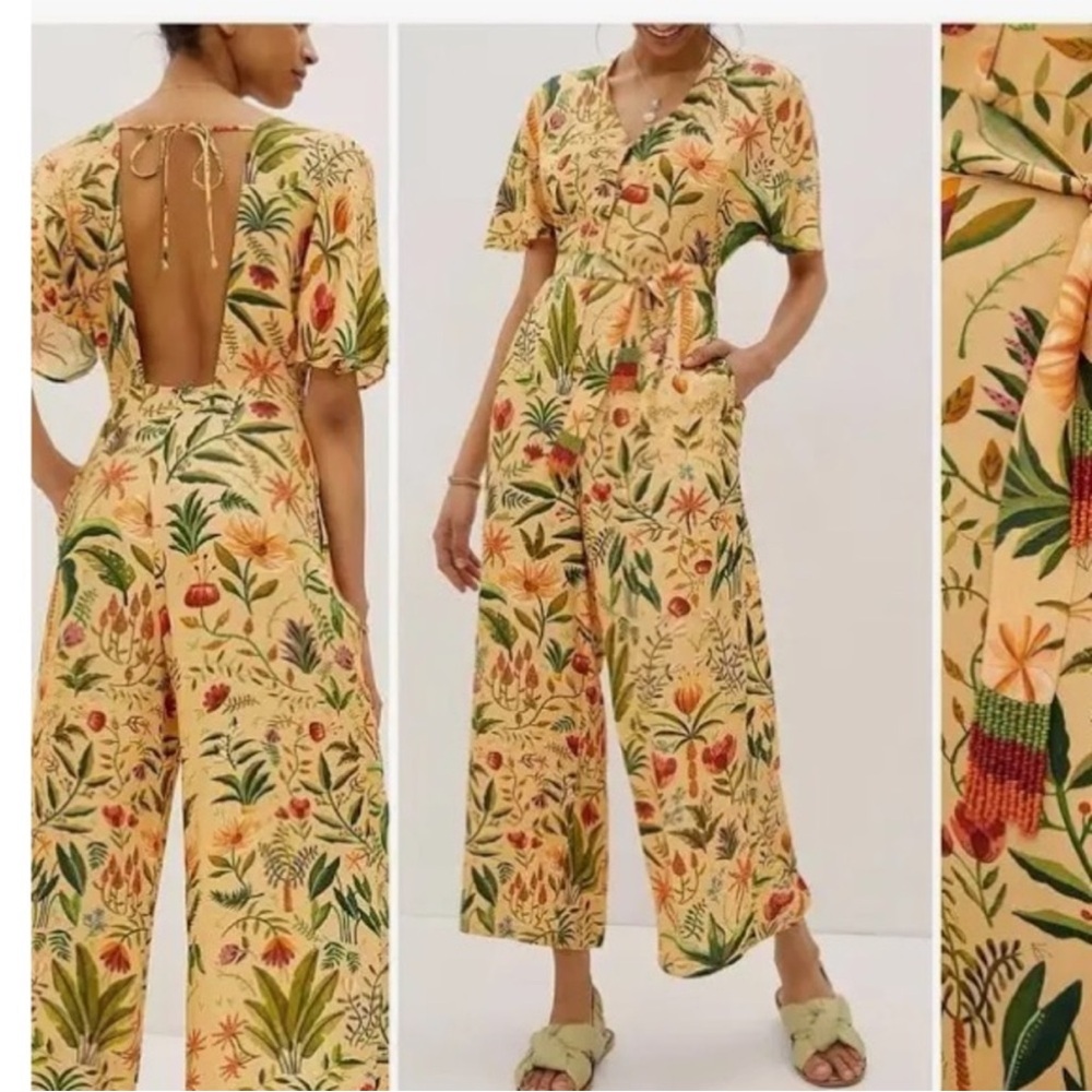 Farm Rio tropical Print Jumpsuit size xs from Anthropologie